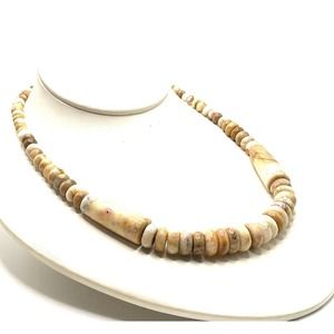 Jay King Sterling Silver Java Honey Lace Agate Graduated Free Form Necklace 65g